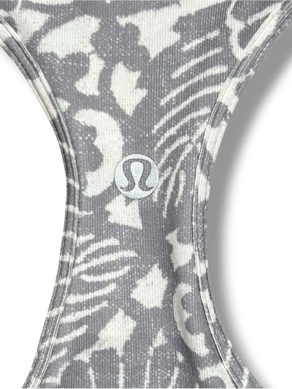Lululemon Cool Racerback Beachy Floral White Fossil Size 8